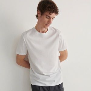 Reserved - Hladké tričko ze směsi lyocellu - Bílá obraz