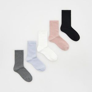 Reserved - Sada 5 párů ponožek s vysokým podílem bavlny - Modrá obraz