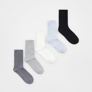 Reserved - Sada 5 párů ponožek s vysokým podílem bavlny - Modrá obraz