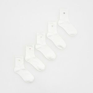 Reserved - Sada 5 párů ponožek s vysokým podílem bavlny - Krémová obraz
