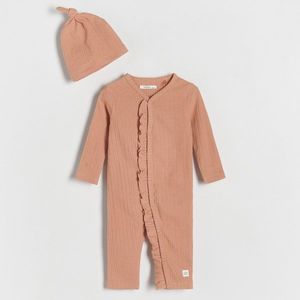 Reserved - Babies` jumpsuit & cap - Oranžová obraz