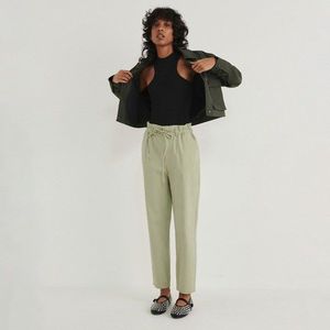 Reserved - Kalhoty paperbag - Zelená obraz