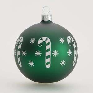 Reserved - Skleněná baňka s vánočním motivem (4 ks) - Zelená obraz