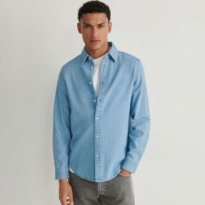 Reserved - Džínová košile regular fit - Modrá obraz