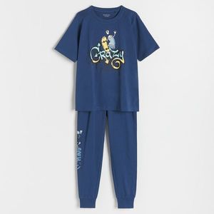 Reserved - Dvoudílná pyžamová souprava s potiskem - Tmavomodrá obraz