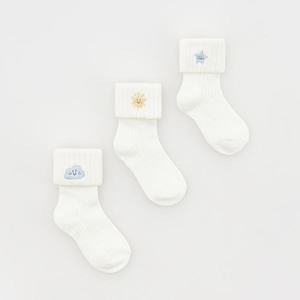 Reserved - Sada 3 párů ponožek - Krémová obraz