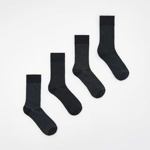 Reserved - Vzorované ponožky 4 pack - Černý obraz