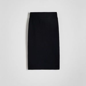 Reserved - Hladká midi sukně - Černý obraz