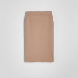 Reserved - Hladká midi sukně - Béžová obraz