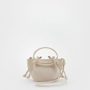 Reserved - Mini kabelka z napodobeniny kůže - Krémová obraz