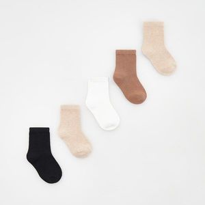 Reserved - Sada 5 párů ponožek s vysokým podílem bavlny - Béžová obraz