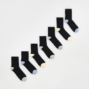 Reserved - Sada 7 párů ponožek - Černý obraz