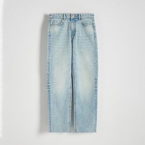 Reserved - Rovné džíny s vysokým pasem - Modrá obraz