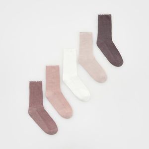 Reserved - Bavlněné ponožky 5 pack - Růžová obraz
