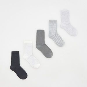 Reserved - Sada 5 párů ponožek s vysokým podílem bavlny - Šedá obraz