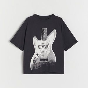 Reserved - Oversize tričko Nirvana - Černý obraz