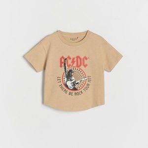 Reserved - Tričko AC/DC - Béžová obraz
