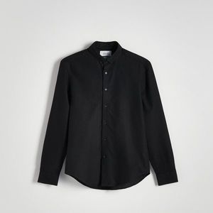 Reserved - Hladká košile regular fit - Černý obraz