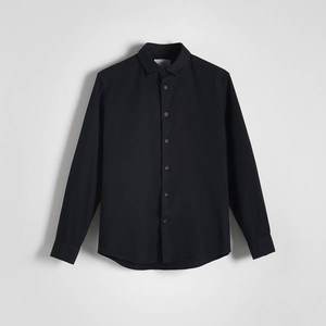 Reserved - Pruhovaná košile regular fit - Černý obraz