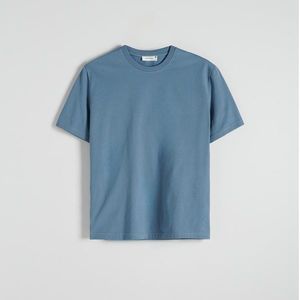 Reserved - Bavlněné tričko střihu regular - Modrá obraz