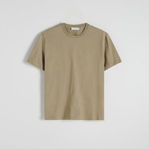 Reserved - Bavlněné tričko střihu regular - Khaki obraz