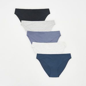 Reserved - Bavlněné kalhotky bikiny 5 pack - Modrá obraz