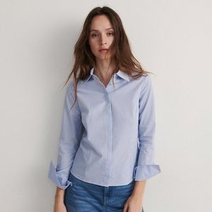 Reserved - Košile s bavlnou - Modrá obraz