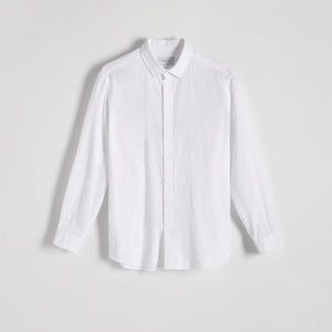 Reserved - Košile regular fit s vysokým podílem bavlny - Bílá obraz