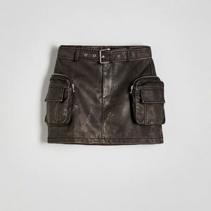 Reserved - Ladies` skirt & belt - Hnědá obraz