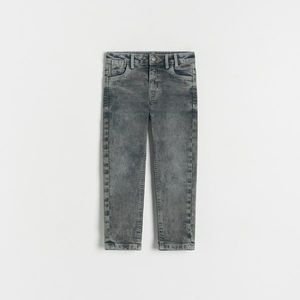 Reserved - Ošoupané džíny regular - Světle šedá obraz