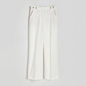 Reserved - Ladies` trousers - Bílá obraz
