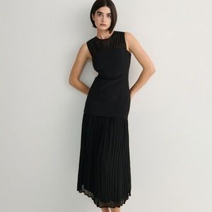 Reserved - Maxi šaty z různých látek - Černý obraz