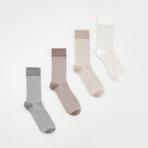 Reserved - Vzorované ponožky 4 pack - Krémová obraz
