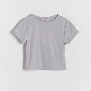 Reserved - Třpytivé tričko - Světle šedá obraz