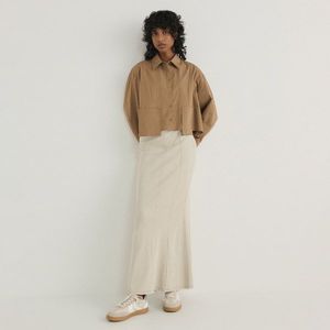 Reserved - Ladies` skirt - Béžová obraz