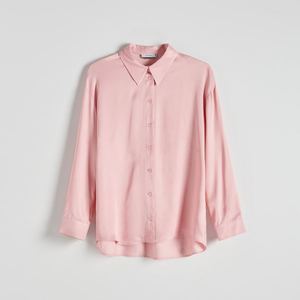 Reserved - Košile z viskózy - Růžová obraz
