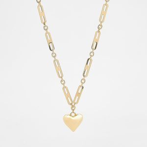 Reserved - Pozlacený náhrdelník s přívěskem ve tvaru srdce - Zlatá obraz