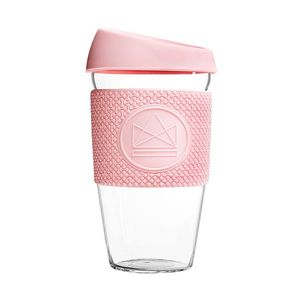 Skleněný hrnek na kávu, 450ml, Neon Kactus, růžový obraz