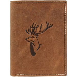 Always wild hnědá kožená peněženka s ražbou jelena obraz