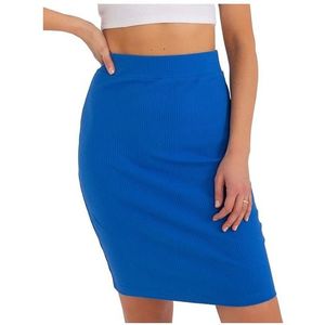 Modrá žebrovaná mini sukně obraz