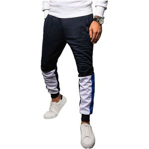 Pánské kalhoty tepláky jogger tmavě modré obraz