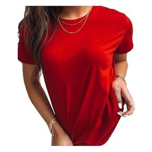 červené dámské basic tričko mayla ii obraz