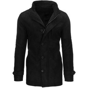 černý pánský kabát na zip obraz