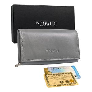 4u cavaldi šedá kožená peněženka obraz