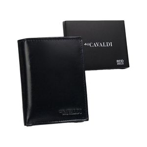 Cavaldi černá kožená peněženka bez zapínání obraz