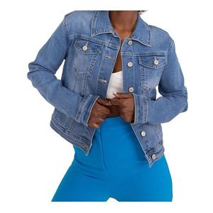 Světle modrá džínová bunda obraz