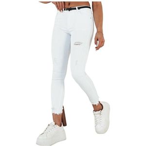 Bílé džínové kalhoty s oděrky falia obraz