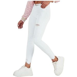 Bílé džínové kalhoty s oděrky suria obraz