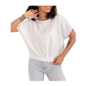 Bílé jednobarevné volné tričko obraz