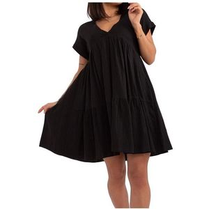černé oversize mini šaty s výstřihem obraz